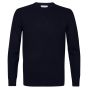 Profuomo Woolen Ribbed Pullover - Navy