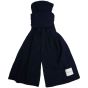 Profuomo Donegal Wool Knitted Scarf & Beanie Set - Navy