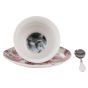 SELETTI Guiltless porcelain tea cup with plate and teaspoon - Fortuna Design