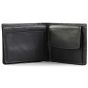 Tresanti leather wallet with grey fishbone fabric