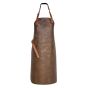 Vintage leather apron rust brown