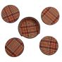 WM BROWN SET OF 4 COASTERS WITH CASE
