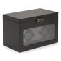 WOLF Axis Double Watch Winder With Storage - Powder Coat