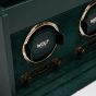 WOLF British Racing Double Watch Winder With Storage - Green