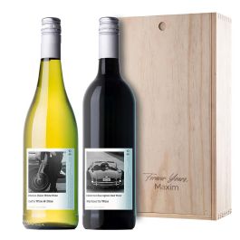 Confezione Regalo Vino con Calici e Bottiglia personalizzata