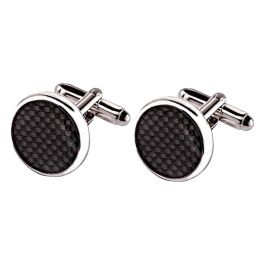 Profuomo Cufflink Carbon Look - Black