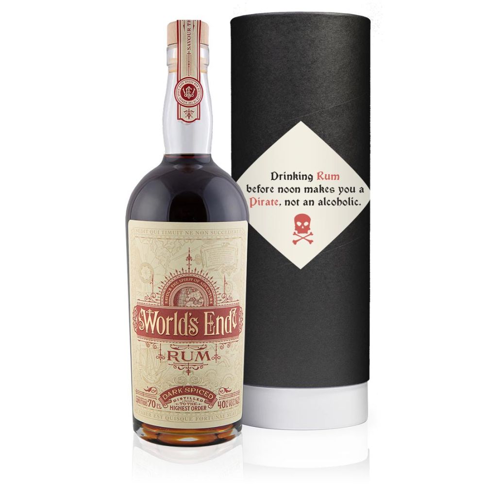 World's End Dark Spiced rum - Gift tube