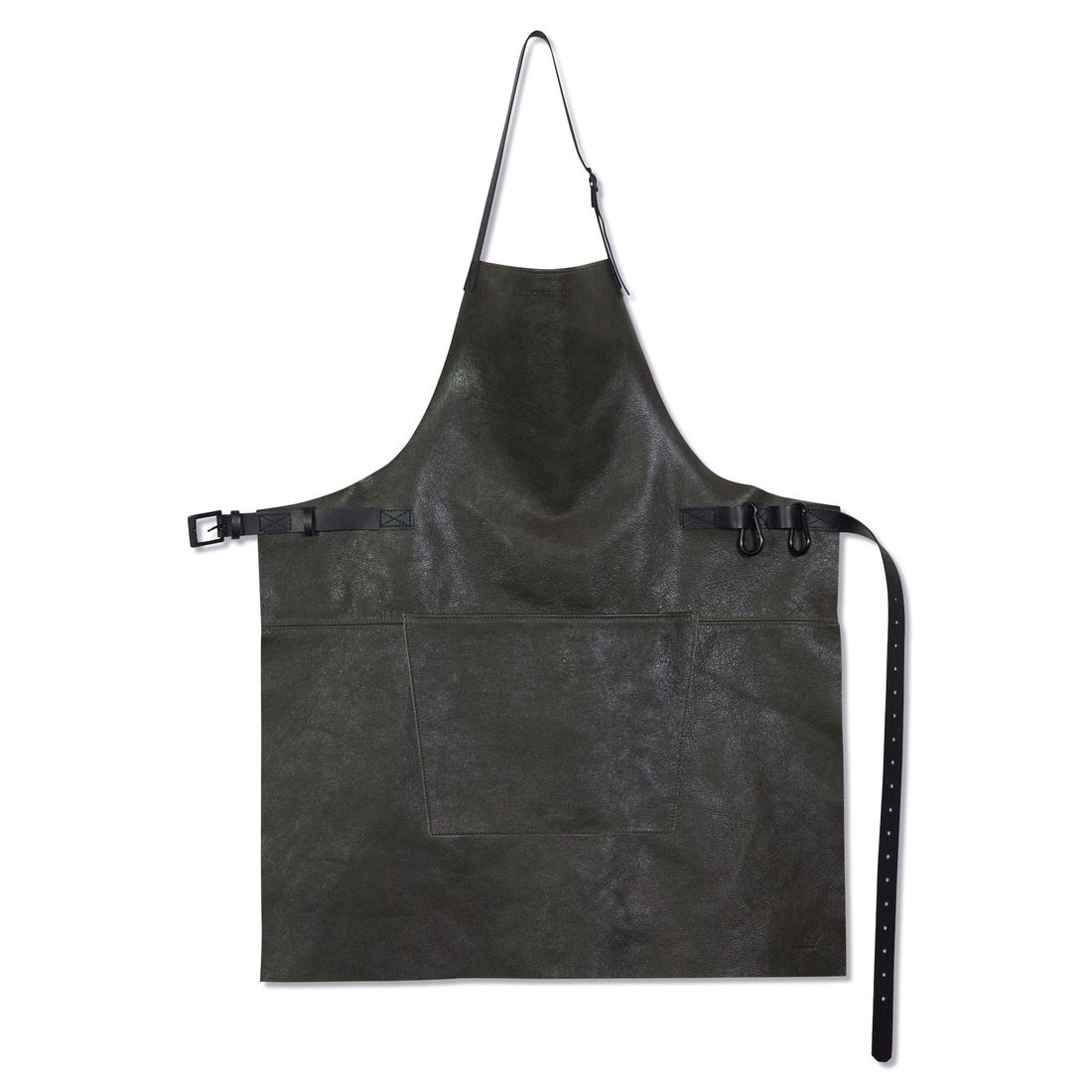 old leather apron  front apron made of leather  occupational safety  work apron